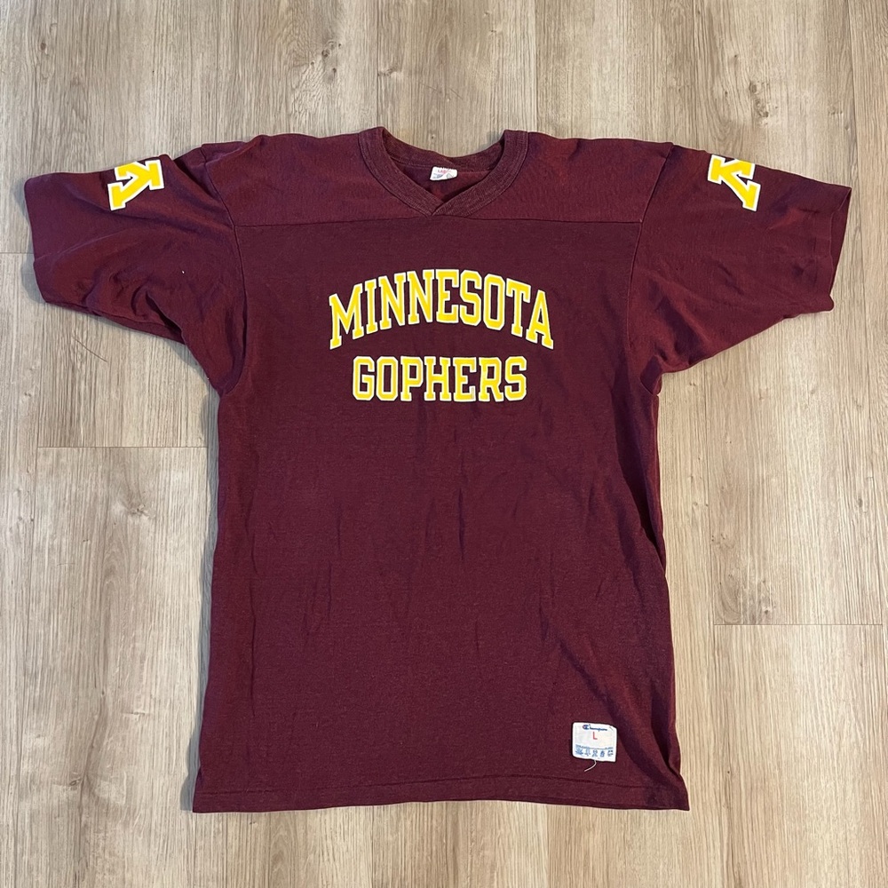 Vtg 80s usa CHAMPION University Of Minnesota Gophers football jersey LARGE